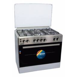 Cocina Combinada 5 Hornallas Inox con Conveccin