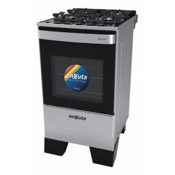Cocina Supergas 4 Hornallas Inox, Mesada de Vidrio, Hierro Fundido y Termocupla - Brasil