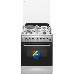 Cocina Combinada 3 Hornallas y 1 Disco Elctrico Inox 60x60 con Conveccin - Turqua