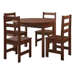 Juego de comedor redondo 4 sillas Cera