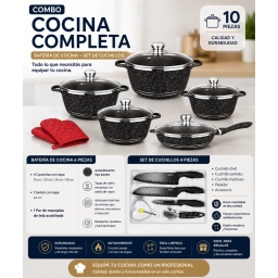 Combo ollas + set de cuchillos