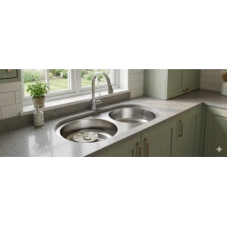 Pileta Premium doble RD inox 79x37x15 c/ v�lvula 3 1/2