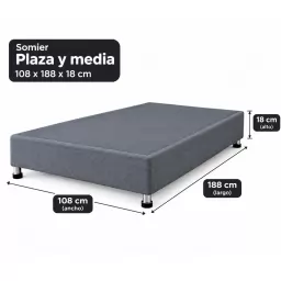 Box Somier Plaza y Media