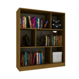 Biblioteca c/ reparticiones 93x108x30 Nogal