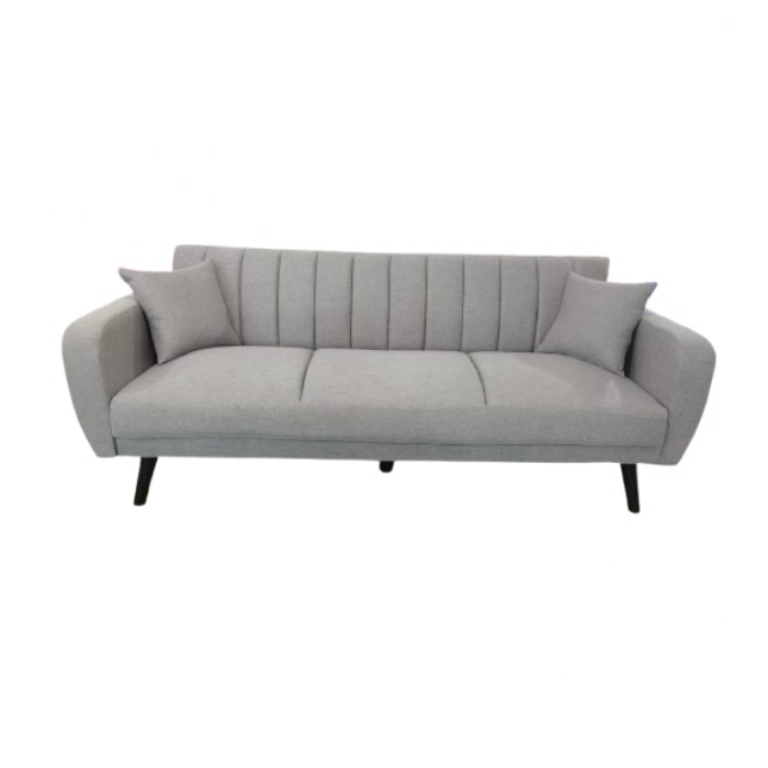 Sof 3 cuerpos Gris de lino + 2 almohadones
